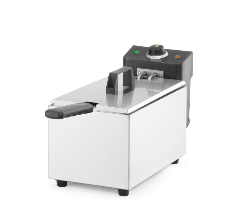 Hluboká fritéza, HENDI, Budget Line, GN 1/3, 4L, Stříbrná, 230V/2800W, 184x404x(H)258mm