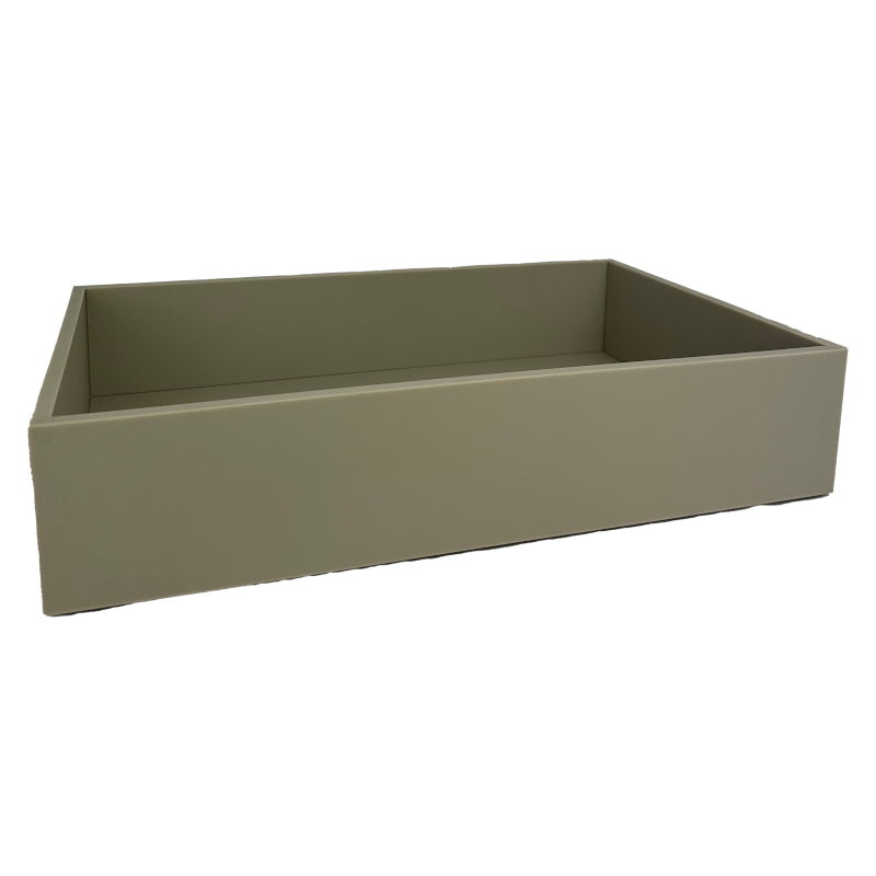 TOMGAST T-Collection box akryl, khaki, 530x325x75 mm