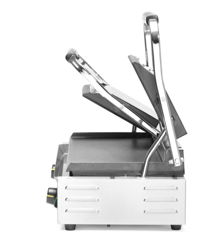 Kontaktní gril - double verze, HENDI, vroubkovaná horní, hladká spodní část, 230V/3600W, 570x375x(H)216mm