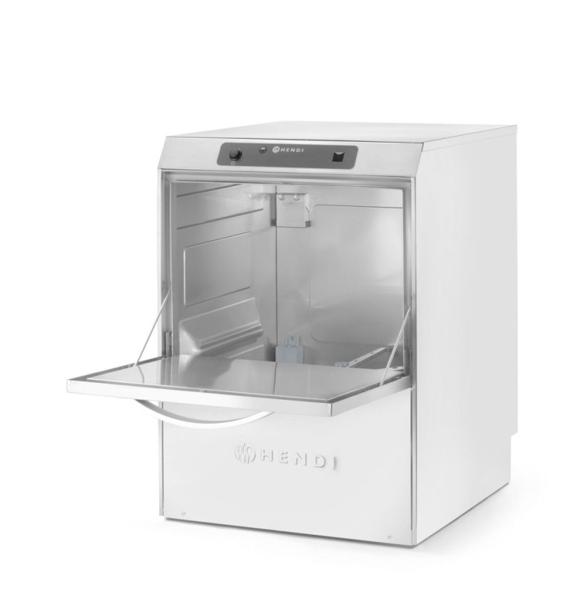 Myčka nádobí 50x50, elektronické ovládání, HENDI, Profi Line, Stříbrná, 400V/4900W, 582x610x(H)822mm