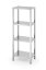 Skladový regál se 4 plnými policemi – šroubovaný, HENDI, Kitchen Line, 600x400x(H)1800mm