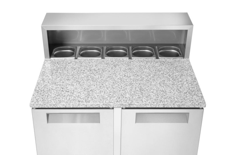 Chladicí stoly s nástavbou a žulovou deskou, Arktic, 146L, 230V/145W, 700x900x(H)1070mm