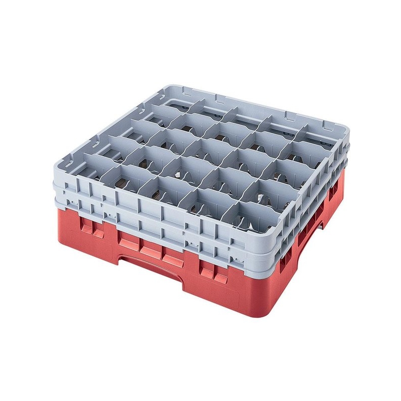 Cambro Koš Camrack 25 pozic, výška sklenice 21,6 cm - Červená