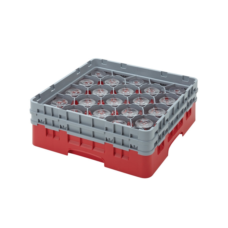 Cambro Koš Camrack 20 pozic, výška sklenice 25,8 cm - Červená