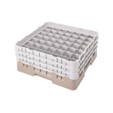 Cambro Koš Camrack 49 pozic, výška sklenice 30 cm - Béžová