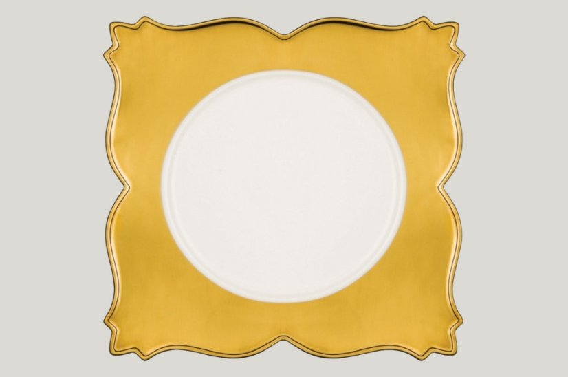 RAK Porcelain RAK Golden talíř čtvercový – King Golden 34 cm | RAK-KQSP34
