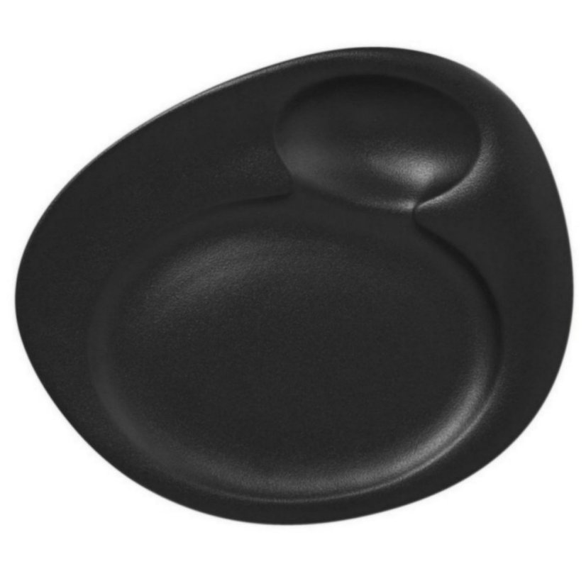 RAK Porcelain RAK Talíř s důlkem 32 × 26,5 cm, černá | RAK-NFNBFP32BK