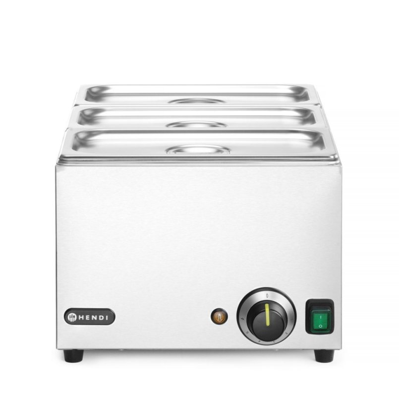 Sada Bain-marie RANGER + 3x GN 1/3 s víkem, HENDI, GN (H)150mm, GN 1/1, 230V/1000W, 590x332x(H)242mm