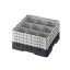 Cambro Koš Camrack 9 pozic, výška sklenice 9 cm - Černá