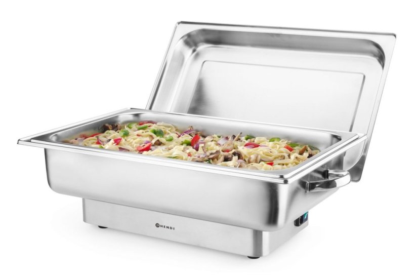 Elektrický ohřívač pokrmů Pollina, HENDI, Profi Line, 9L, Stříbrná, 230V/900W, 587x440x(H)273mm