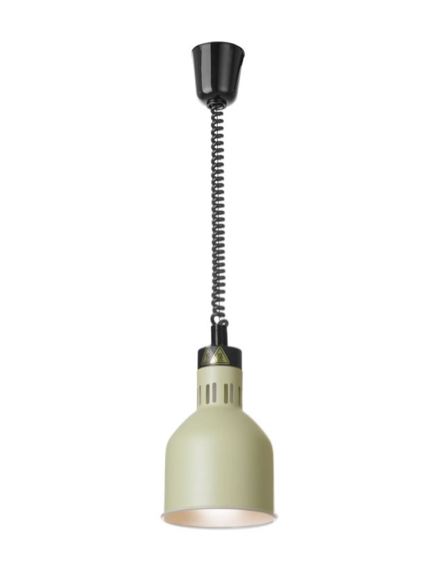 Výškově nastavitelná ohřívací lampa válcová, HENDI, Zelená, 230V/375W, ⌀175x(H)250mm