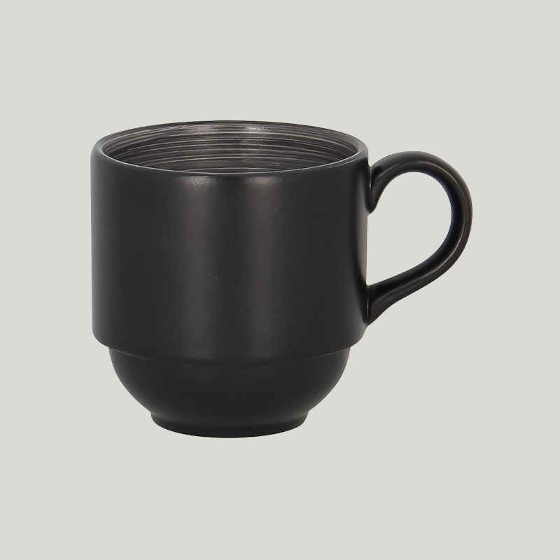 RAK Porcelain RAK Trinidad šálek stohovatelný 200 ml, šedý | RAK-TRCLSC20BG
