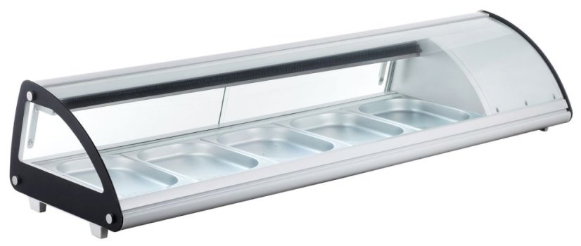 Stojan na sushi 5x GN 1/3, Arktic, 230V/160W, 1307x445x(H)327mm