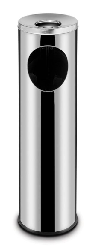 Stojící odpadkový koš s popelníkem, HENDI, 15L, ⌀200x(H)700mm