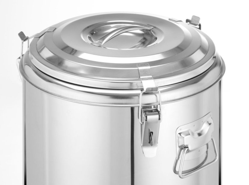 Termoska na přepravu potravin, HENDI, Kitchen Line, 23L, Stříbrná, ⌀350x(H)440mm