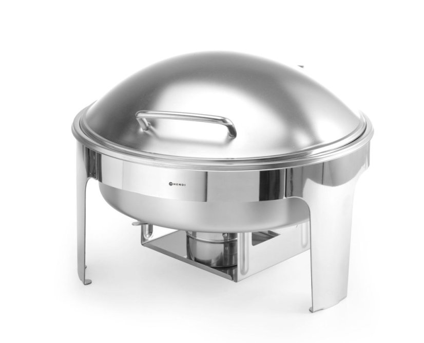 Chafing kulatý, saténový vzhled, HENDI, Profi Line, 6L, 465x420x(H)320mm