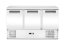 Třídveřový chladicí stůl s pracovní deskou a podstavcem, Arktic, 219L, 230V/152W, 700x1365x(H)855mm