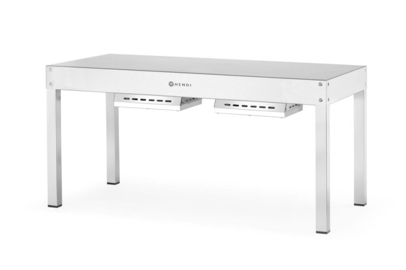 Zahřívací most, HENDI, Stříbrná, 230V/1000W, 800x400x(H)400mm, Obdélníkové