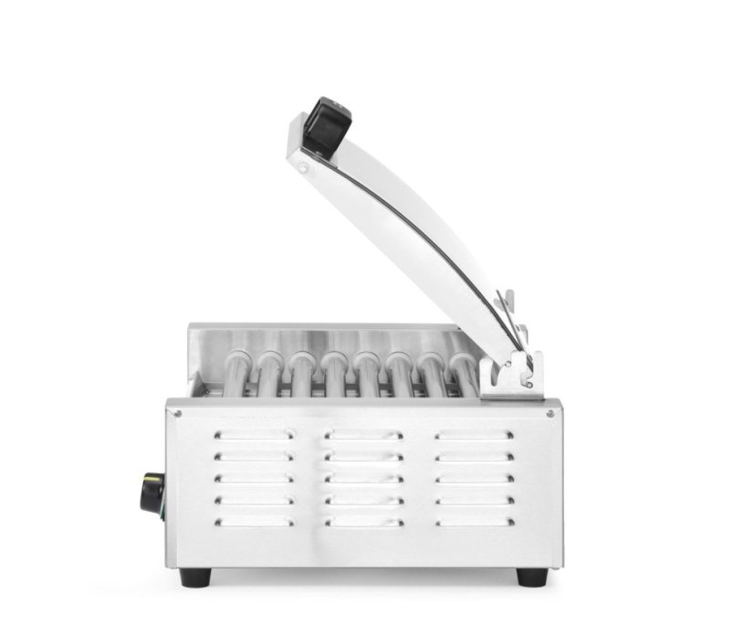 Gril na válečky, 1 zónový s energeticky úsporným krytem, HENDI, 230V/790W, 566x450x(H)259mm