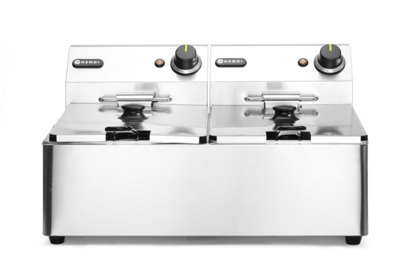 Fritéza Kitchen Line - 2x 6L, HENDI, Kitchen Line, 12L, 230V/6600W, 550x430x(H)305mm