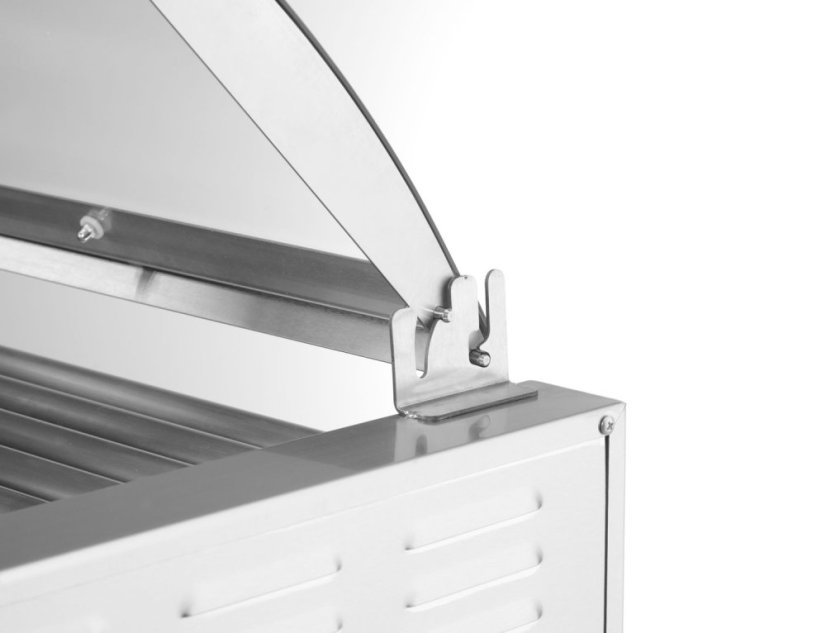 Gril na válečky, 1 zónový s energeticky úsporným krytem, HENDI, 230V/790W, 566x450x(H)259mm