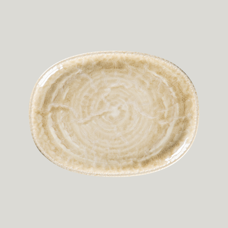 RAK Porcelain Krush talíř oválný 25 × 19 cm, béžový