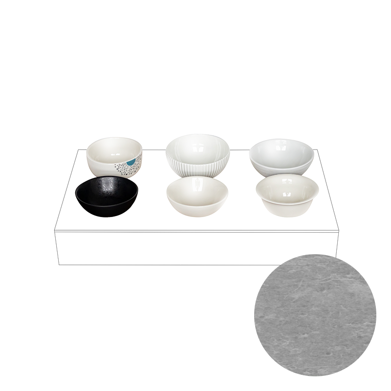 TOMGAST Box s nástavcem pro 6 misek GN 1/1, dekor beton TOMGAST Box s nástavcem pro 6 misek GN 1/1, dekor beton