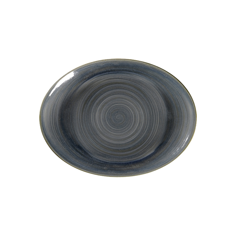 RAK Porcelain RAK Spot talíř oválný 36 x 27 cm,  šedomodrý | RAK-SJDNNOP36