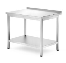 Nástěnný stůl s policí – šroubovaný, hloubka 700 mm, HENDI, Profi Line, 1000x700x(H)850mm