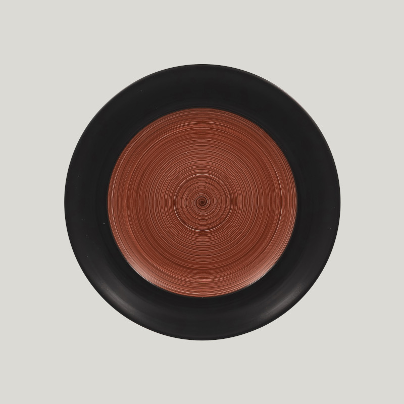 RAK Porcelain RAK Trinidad talíř mělký pr. 24 cm, hnědý | RAK-TRCLFP24BW