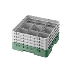 Cambro Koš Camrack 9 pozic, výška sklenice 30 cm - Zelená