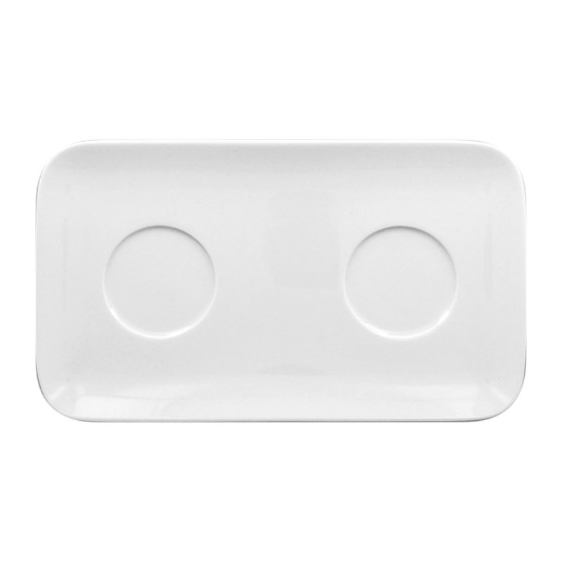 RAK Porcelain RAK Talíř obdélníkový 31 × 18 cm, 2 důlky | RAK-AURT31IN2