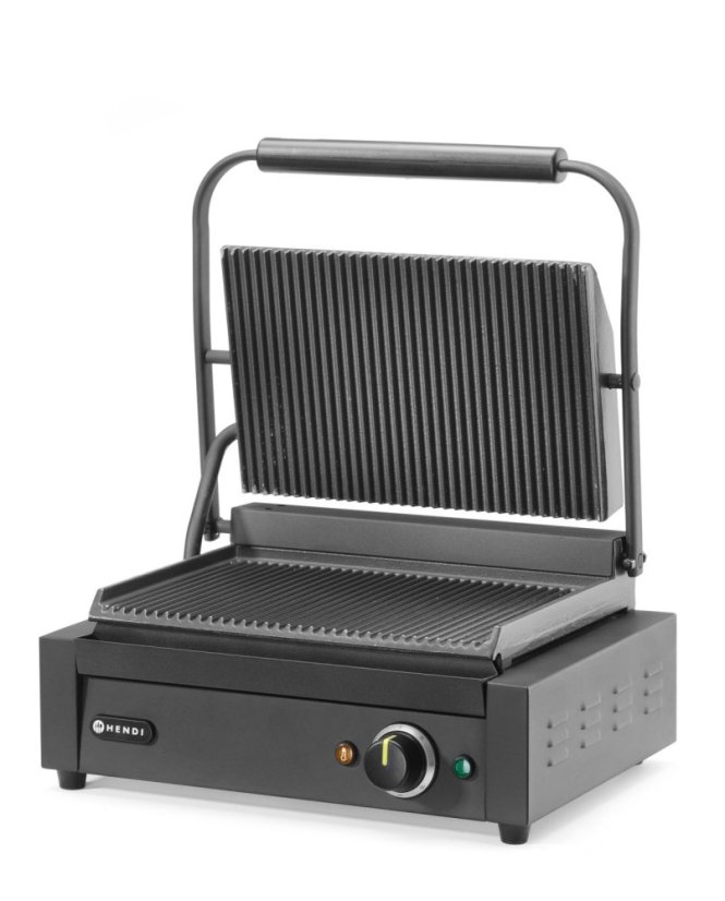 Kontaktní gril Panini, HENDI, Černá, 220-240V/2200W, 430x375x(H)216mm