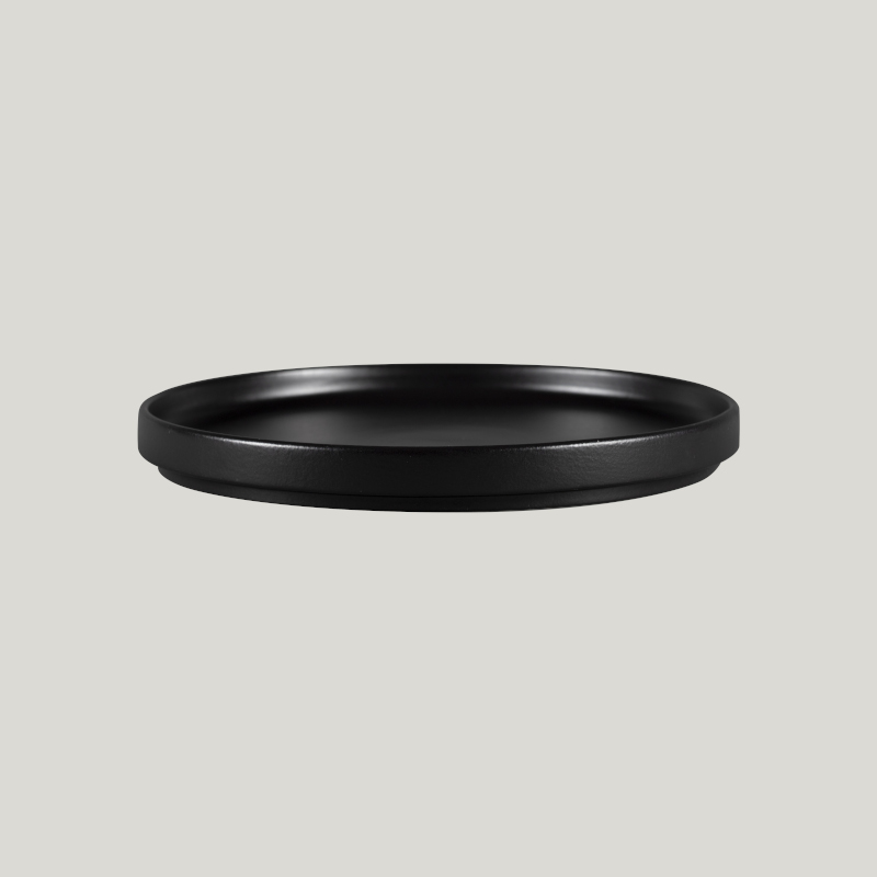 RAK Porcelain RAK Nordic talíř mělký bez okraje pr. 23 cm, černý | RAK-NOLD23BKM