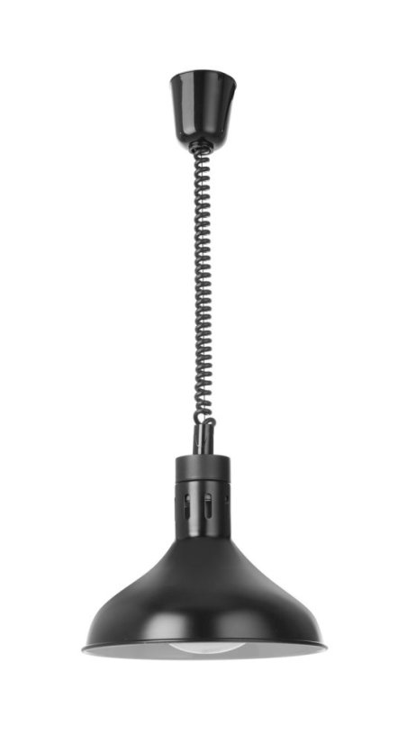 Výškově nastavitelná ohřívací lampa, zvonovitý tvar, HENDI, Černá, 230V/250W, ⌀295x(H)207mm