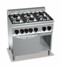 Plynový sporák Bertos G6F6PW+FG1 (32 kW)