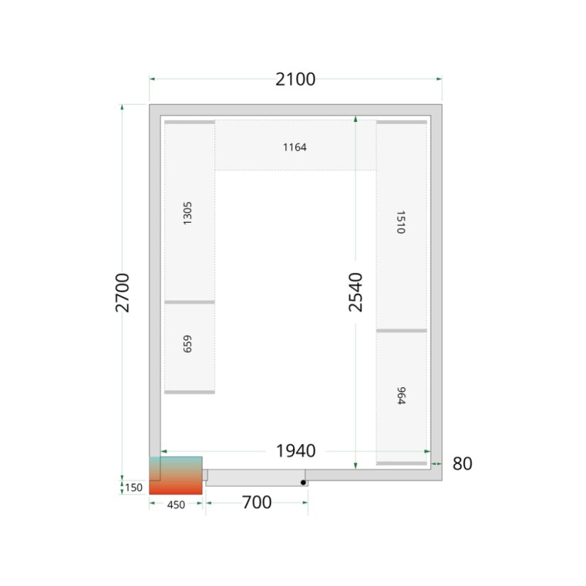 Stavebnicový box TEFCOLD CR 210x270x220