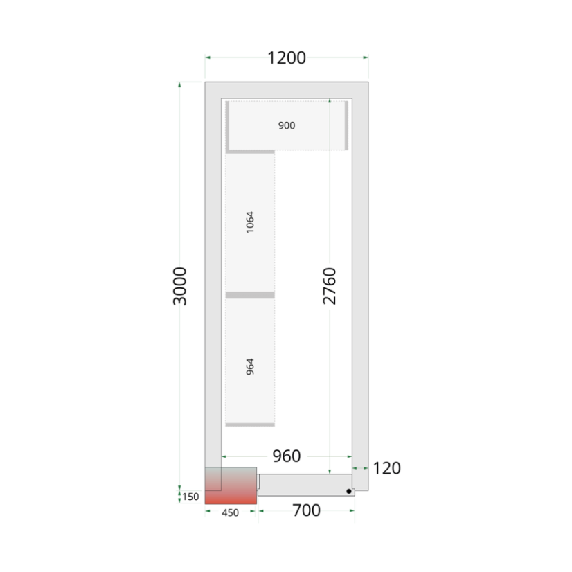 TEFCOLD CR 120x300x220