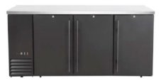 Chladicí barový pult, plné dveře, Arktic, 6 police, 493L, Černá, 230V/185W, 1826x631x(H)865mm