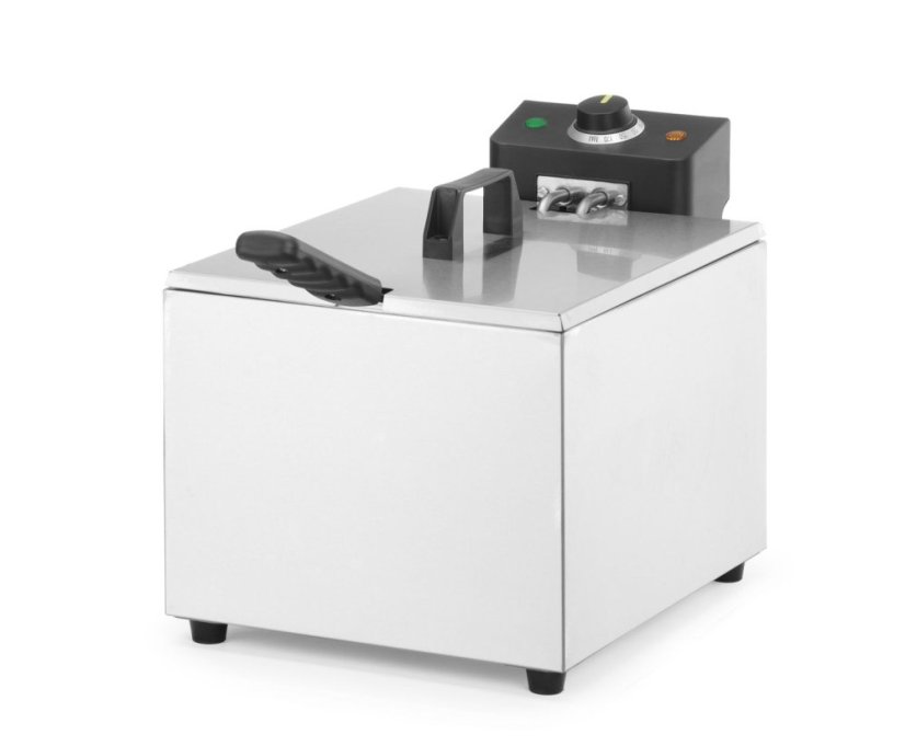 Hluboká fritéza, HENDI, Budget Line, GN 1/2, 8L, Stříbrná, 230V/3500W, 267x407x(H)308mm