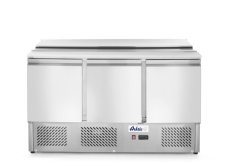 Třídveřový chlazený salátový stůl s odklápěcím víkem, Arktic, 253L, 230V/310W, 700x1380x(H)868mm