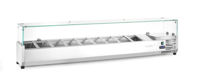 Chladicí zásobník GN 1/3, Arktic, 9x GN 1/3, GN 1/3, 54L, 230V/180W, 420x2005x(H)456mm