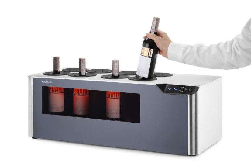 Pultová chladnička na víno dvouzónová, Cellar, Arktic, Černá, 230V/60W, 350x800x(H)293mm