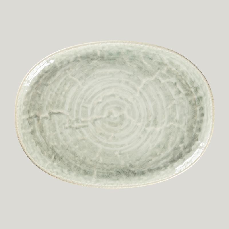 RAK Porcelain Krush talíř oválný 32 × 24 cm, světle zelený