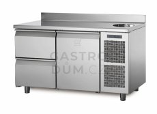 Coldline chladící stůl TA13/2MS s deskou, dřezem a zadním lemem