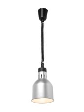 Výškově nastavitelná ohřívací lampa válcová, HENDI, Stříbrná, 230V/375W, ⌀175x(H)250mm