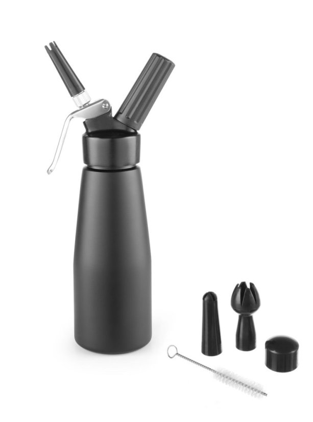 Láhev na šlehačku, HENDI, Kitchen Line, 0,5L, Černá, ⌀80x(H)260mm