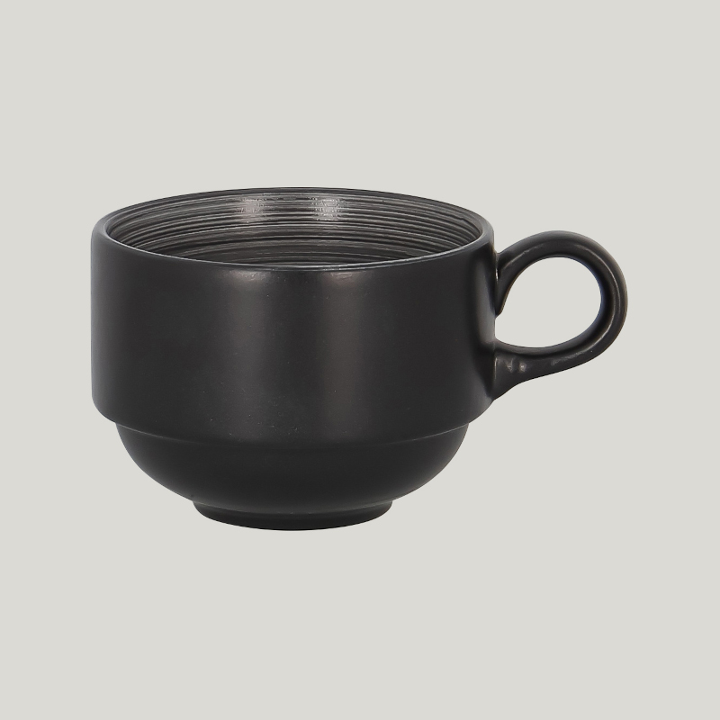 RAK Porcelain RAK Trinidad šálek stohovatelný 230 ml, šedý | RAK-TRCLSC23BG