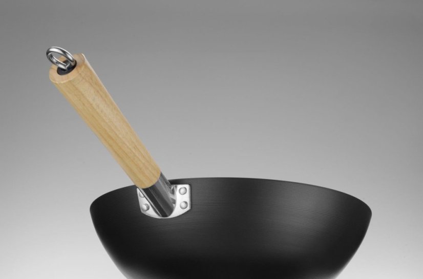 Wok s dřevěnou rukojetí, HENDI, ⌀324x565mm