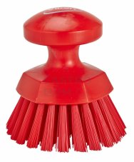 Vikan kartáč ruční kulatý 11cm T/červený 38854